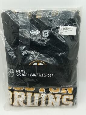 Boston Bruins NHL Concepts Sports Flannel PJ Set SS Top + Pants Men's 2XL